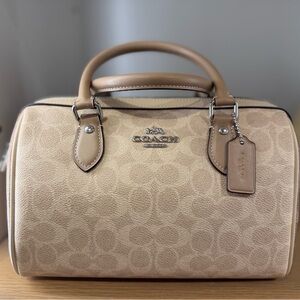 Coach Beige Signature Satchel